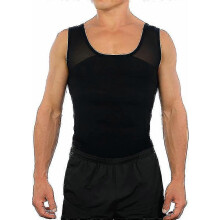 (M, balck) Men's Chest Compression Shirt To Hide Gynecomastia Moobs Shapewear