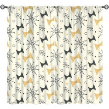 Mid Century Curtains Atomic Pattern Rod Pocket Thermal