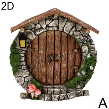 Handbemalte Miniatur-Feengartentür zum Öffnen, passend für Feengärten, als Dekoration für Haus/Garten/Baumstamm.