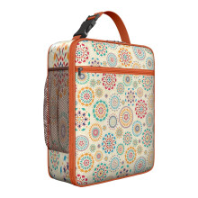 Borsa termica isolante in stile boho, porta pranzo morbido con chiusura sicura, leggero e spazioso per l'uso quotidiano.
