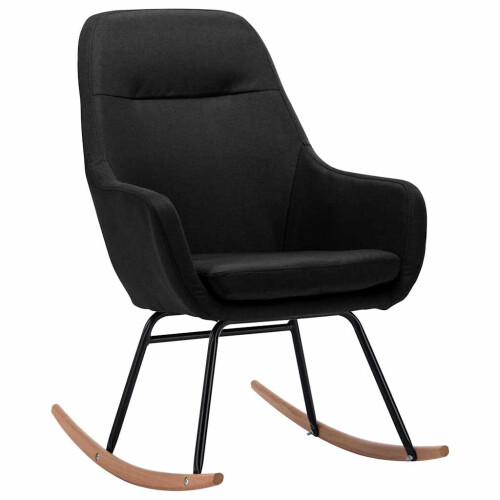 VidaXL vidaXL Schaukelstuhl Schwarz Stoff