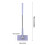 Reusable clamp mop with short stainless steel handle 1 piece 2