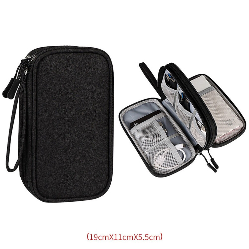 Electronic Organizer Bag Â Portable Waterproof Double-Layer Case For Cables, Chargers, Phones, Earphones & More 9489952232027