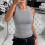 Women's backless tank top for summer, 2XL 2