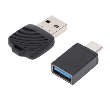 Fahrzeugmontierter kabelloser Adapter 2-in-1 für CarPlay & Android Auto Schwarz