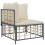 VidaXL vidaXL Garten-Ecksofa mit Beige Kissen Poly Rattan 1