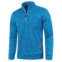 Herr Höst- och vintervärmejacka Enfärgad dragkedja med halsringning Skidjacka Långärmad Moderiktig Topp Vinterjacka för Pojkar Sweatshirt