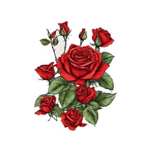 Romantiske rose bilklistermærker, vandtætte vinylklistermærker til bil, badeværelse, væg, fliser – skal og klæbes, aftagelige, 20x20cm