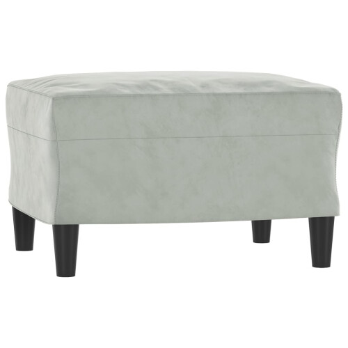 VidaXL vidaXL Fußhocker Hellgrau 60x50x41 cm Samt