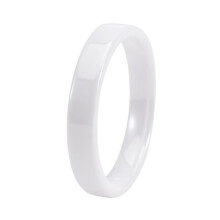 Keramische trouwring, wit, 4 mm, maat 12