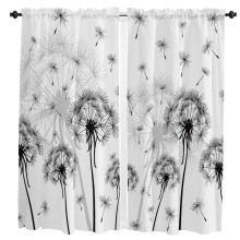 Lycoris Flower Black Curtains for Living Room Bedroom Curtains Kitchen Curtains for the Kids Room Window Treatments Drapes