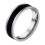 Bague en acier inoxydable émaillé noir, 6 mm, taille 12 1