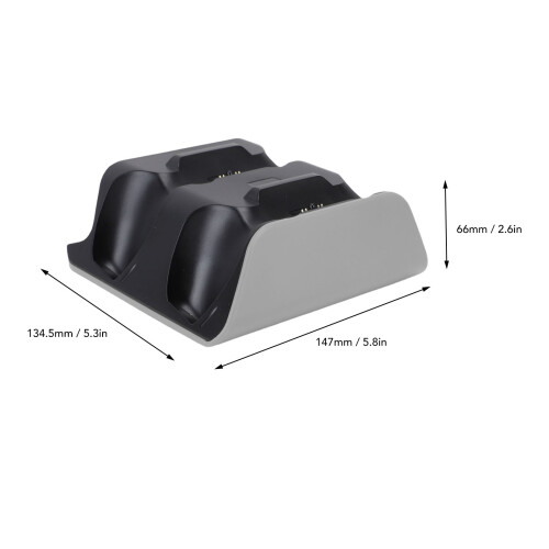Edge Controller Dock, 5,8 x 5,3 x 2,6 Zoll, Grau-Schwarz 1