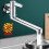 Extended wall mounted single cold kitchen sink mop pool faucet rotatable 5