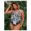 Women's Tankini Swimsuit Printed Square Neck Two-Piece Set 4