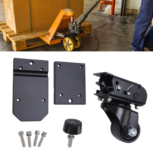 Packout Caster Wheel Kit - Steel Construction, Portable Rolling Tool Box Accessory