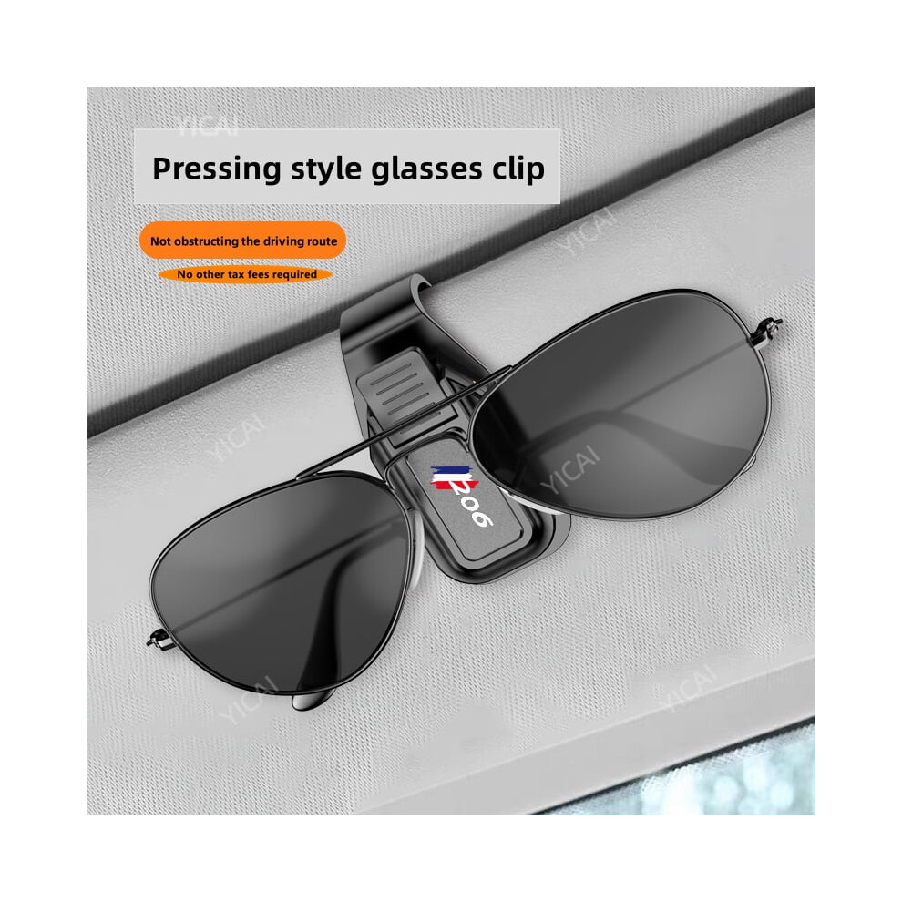 Car Glasses Holder Clip For Peugeot 206 Auto Sun Visor Eyeglass Hanger Clip Abs Resin Press Type Multi-Function Storage 9448483019958