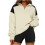 Women's Oversized Quarter-Zip Sweatshirt Color Block 1
