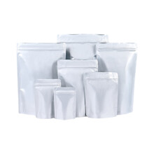 Verpakking voor thee, gesealde zelfsluitende aluminiumfoliezak, op voorraad, verpakking voor koekjes, fruit, snacks, zelfstandige aaszak met