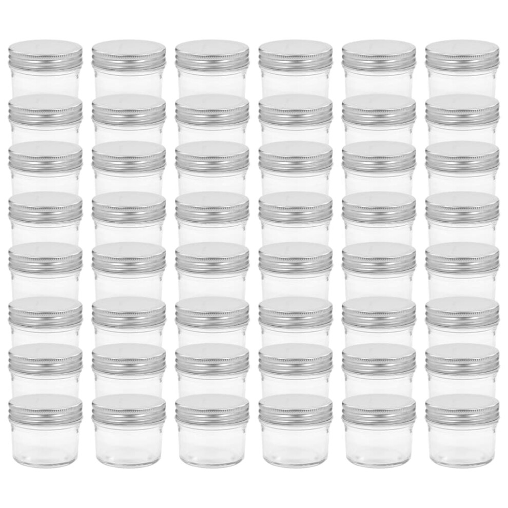 Vidaxl Glass Jam Jars With Silver Lids 48 Pcs 110 Ml