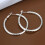925 Sterling Silver Hoop Pierced Earrings L3-default 1