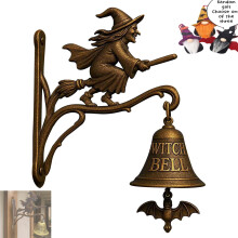 Halloween Witch Doorbell Decoration,Gothic Hanging Doorbell with Spooky Sound,Perfect for Porch, Garden, or Halloween-Themed Interiors