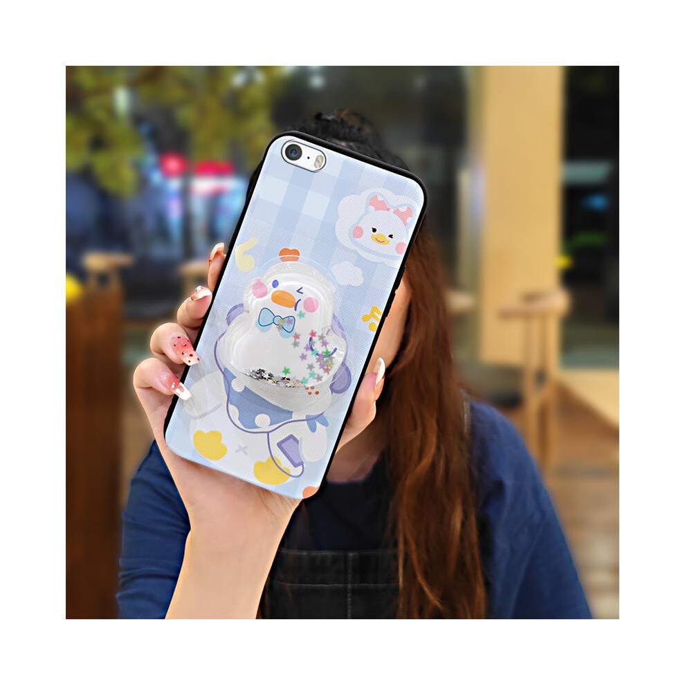 Iphone 5/5S/Se Case: Dirt-Resistant, Waterproof, Glitter Quicksand, Kickstand, Anti-Knock, Lens Protection, Soft Silicone 9448483068109