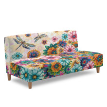 Boho Dragonfly Mandala Sofa Slipcover Elastic Stretch