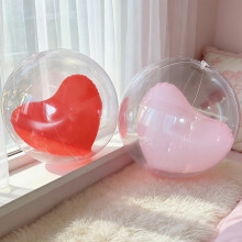 PVC-Herzballon-Set, aufblasbar, für drinnen und draußen, 2 Stück