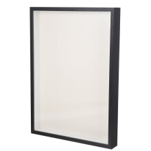 OFFIGAM Wooden Photo Frame Wall Mountable And Desk Standable Black 1Pcs 17.3X12.4X1.7In