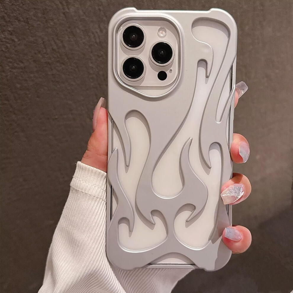 Iphone 14 Pro Max Case (6.7") – Electroplated Glossy Flame Design, Hollow Heat Dissipation, Shockproof & Luxury Protection – Compatible With 9448483136044