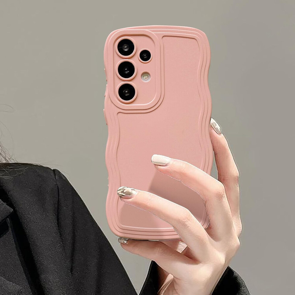 Wave Frame Case For Samsung Galaxy A52 4G/5G & A52s 5G Â Slim, Soft Tpu Bumper Cover, Anti-Scratch, Pink 9448483136532