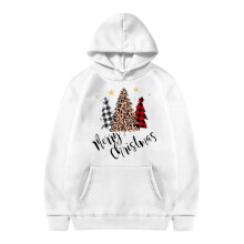 Flickor Julhuvtröja Långärmad Preppy Sweatshirt Vit
