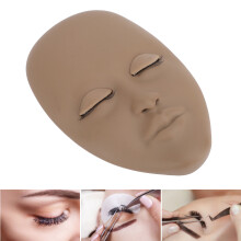 Silicone Lash Mannequin Head with Removable Eyelids, Brown