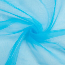 Light Blue Organza Fabric 5 Yards Sheer Polyester