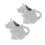 Soimiss Frothing Mug Animal Ceramic Pitcher White 2Pcs 1