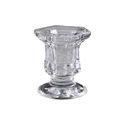 Castiçal de vidro transparente para velas padrão