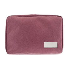 Nylon pasboektas met blauwe ritssluiting en RFID-compatibel