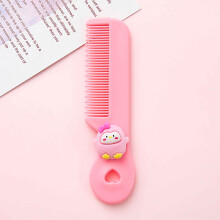 Candy-Colored Mini Comb 11.5cm, Soft Bristles, Heart Design – Safe for Kids’ Scalp, Portable Hair Styling Tool for Home/Car/Bathroom
