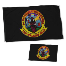 Vlagbanner van het 1e Bataljon van het Amerikaanse leger, 9e regiment, dubbelzijdig, 3x5 inch.