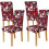 Set de 4 huse de scaun de Crăciun, elastice, cu design de căprioare 1