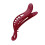 Platte haarclips voor dames, donkerrood hars, 1 stuk 1