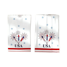 Lot de 2 torchons de cuisine motif drapeau patriotique, pour le 4 juillet
