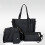 Ensemble de 4 sacs à main en cuir PU pour femmes 1