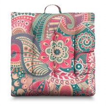 Boho Paisley Meditation Cushion 22"x22", Square Floor Pillow for Yoga, Mindfulness & Quiet Moments – Compatible with All Seating Styles