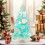 Blue Tabletop Christmas Tree, 17-Inch Artificial Tree with Decorations, for Desktop Party Decor 1
