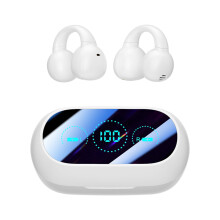Open-Ear Wireless Earbuds Bluetooth 5.3, Clip-On Comfort Fit, Bone Conduction, Sports/Workout Headphones