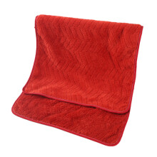 Absorbent Microfiber Bath Towel Thick Soft Red Large 55x28 Inches Hemmed Edges with Hanging Loop for Fast Drying