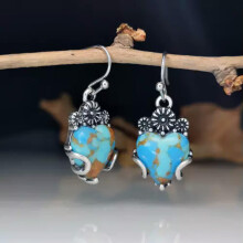 Gorgeous Boho Drop Earrings Women 925 Silver Delicate Jewelry Tourmaline A Pair/set-#23