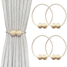 6 Pack Magnetic Curtain Tiebacks, Decorative Curtain Holdbacks for Window Décor